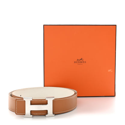 Hermes Epsom Swift 32mm H Belt 85 34 Gold Craie 6 of 6