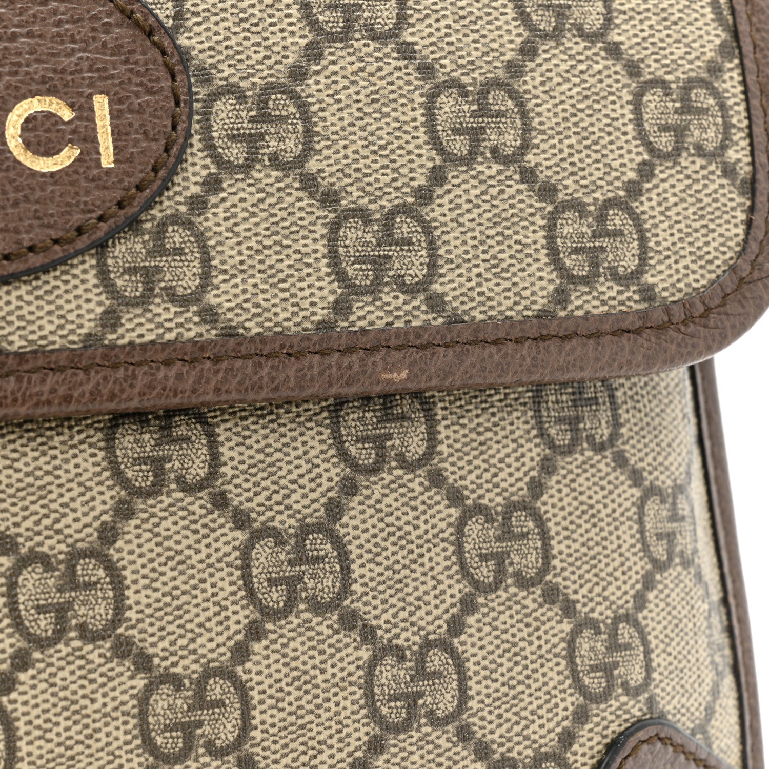 Gucci GG Supreme Monogram Neo Vintage Web Belt Bag Brown 10 of 11