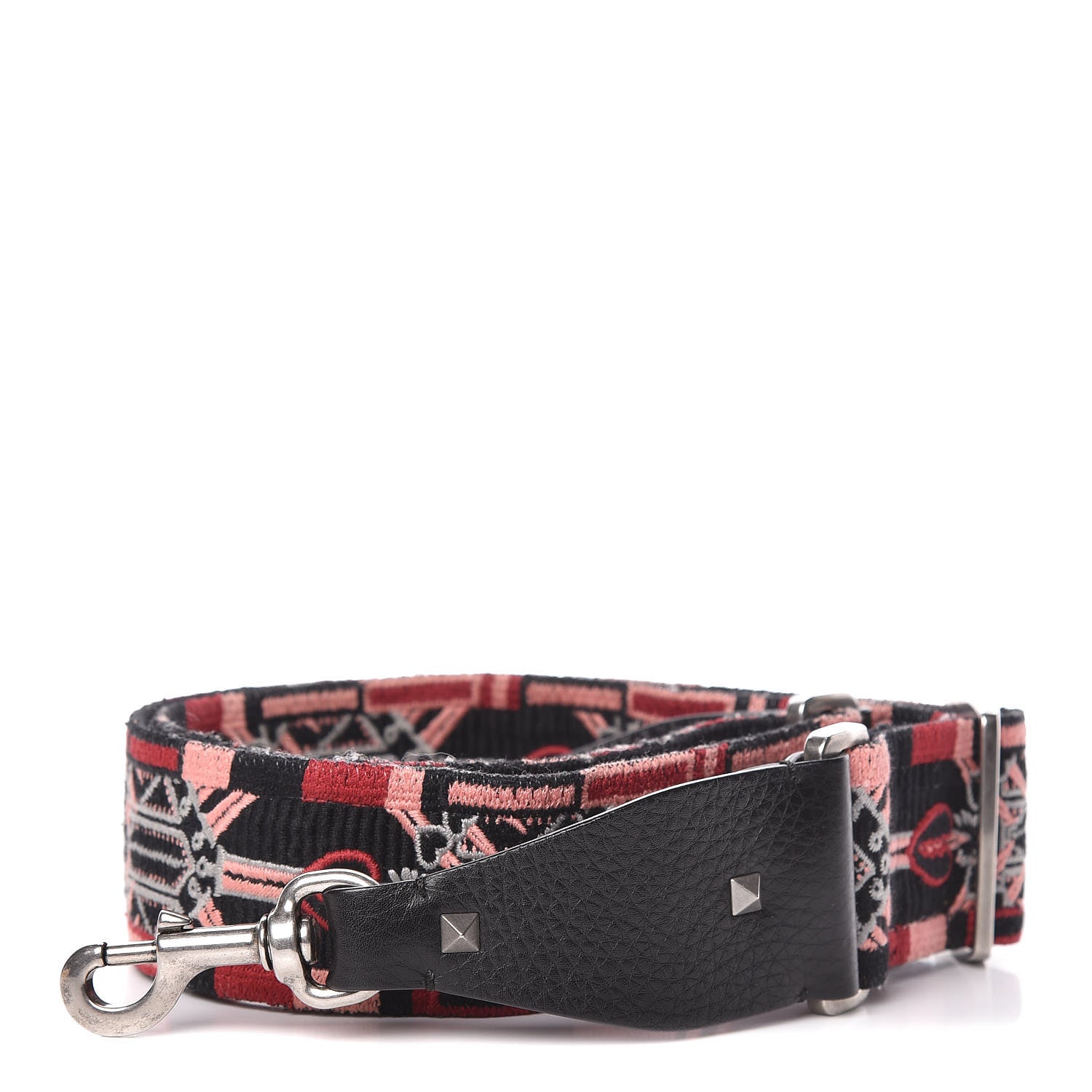 Valentino Garavani Canvas Loveblade Embroidered Rockstud Guitar Strap Multicolor 1 of 4