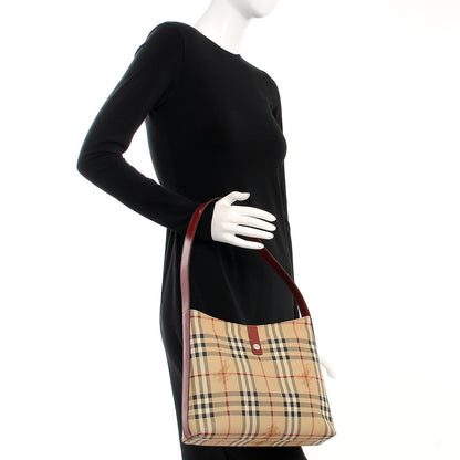 Burberry Haymarket Check Shoulder Bag Red 2 of 7