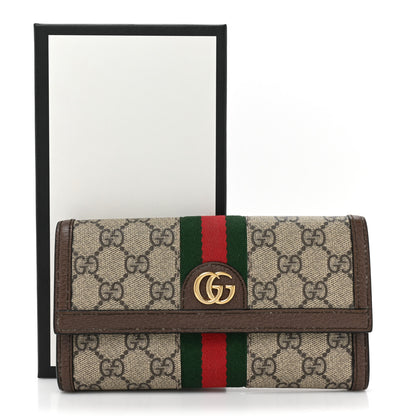 Gucci GG Supreme Monogram Web Ophidia Continental Wallet Brown 18 of 18
