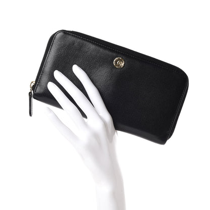 Chanel Grained Calfskin Large CC Zip Around Wallet Black 2 of 10