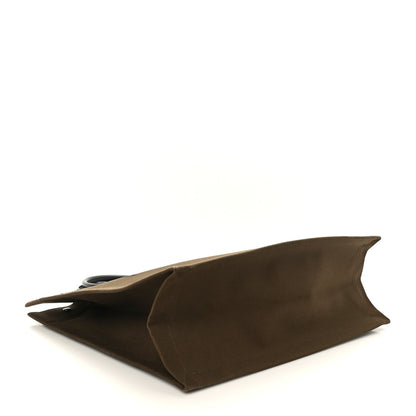 Saint Laurent Linen Calfskin Rive Gauche Tote Khaki 4 of 9