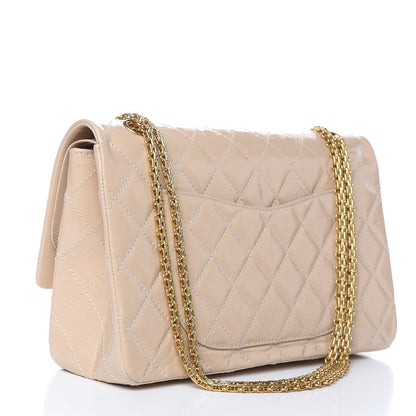 Chanel Distressed Patent Calfskin Quilted 2.55 Reissue 227 Flap Beige 3 of 11
