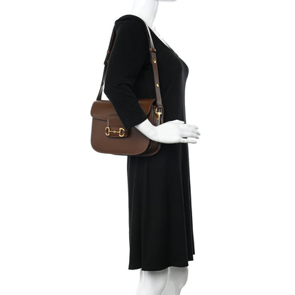 Gucci Azalea Calfskin Horsebit 1955 Shoulder Bag Brown Sugar 2 of 11