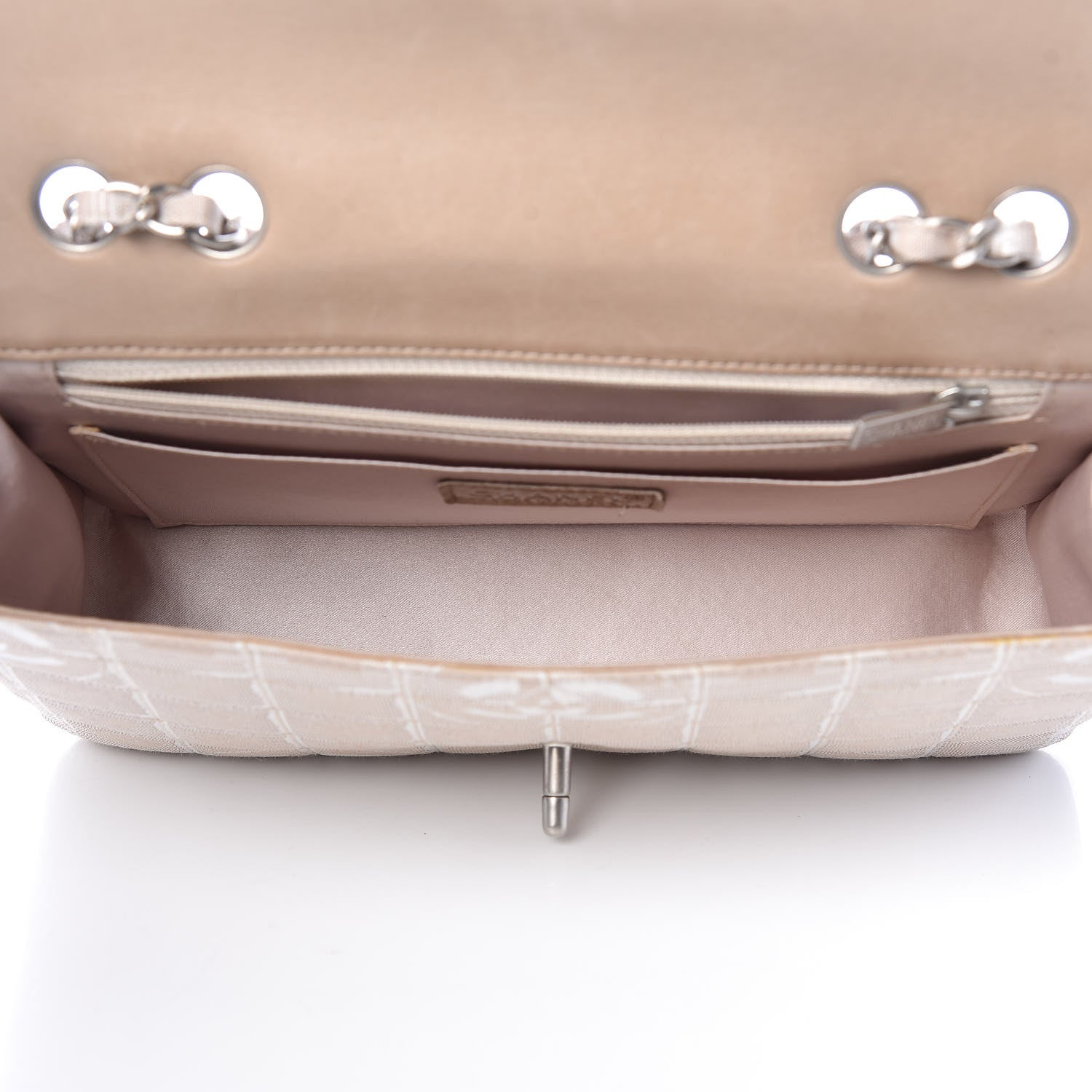 Chanel Nylon Medium Travel Flap Light Beige 5 of 17
