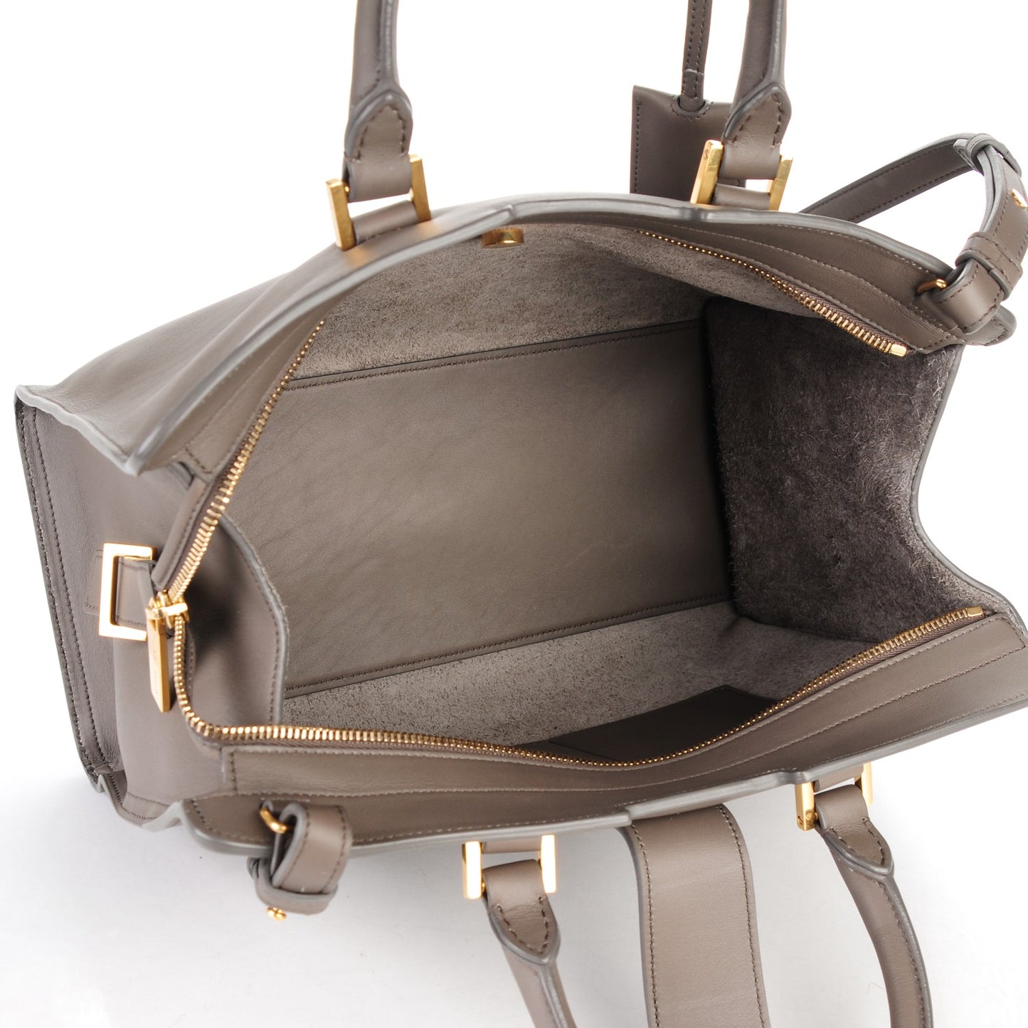 Calfskin Small Classic Y Cabas Grey