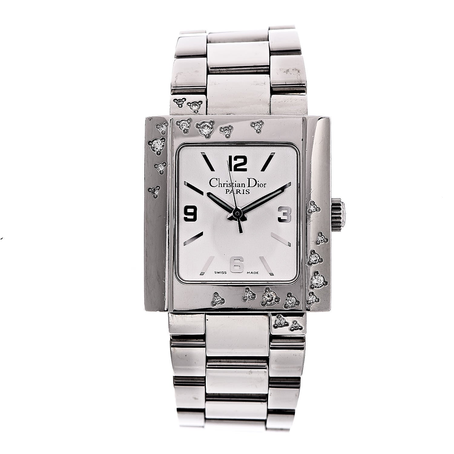 Christian Dior Stainless Steel Diamond 24mm Riva Quartz Watch 1 of 6