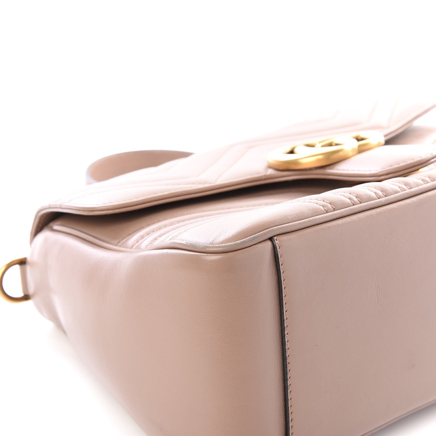Gucci Calfskin Matelasse Small GG Marmont Top Handle Shoulder Bag Porcelain Rose 5 of 11