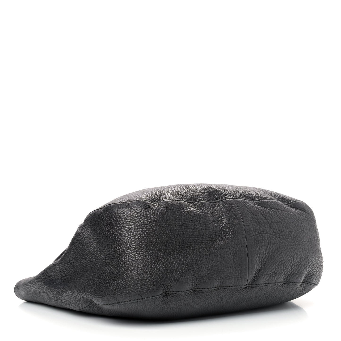 Pebbled Calfskin Medium Twill Shoulder Bag Black