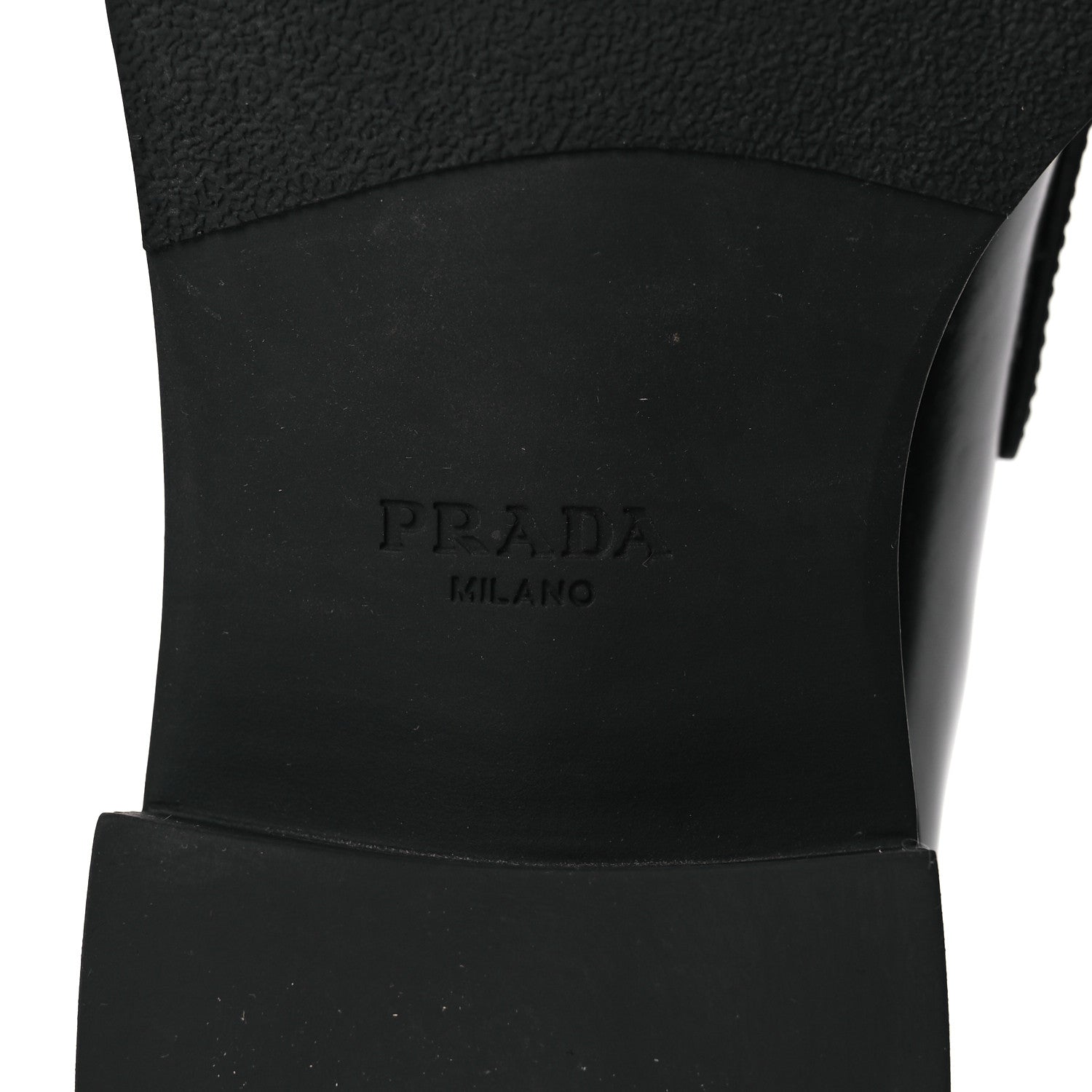 Prada Spazzolato Metal Triangle Logo 50mm Loafers 38 Black 8 of 15