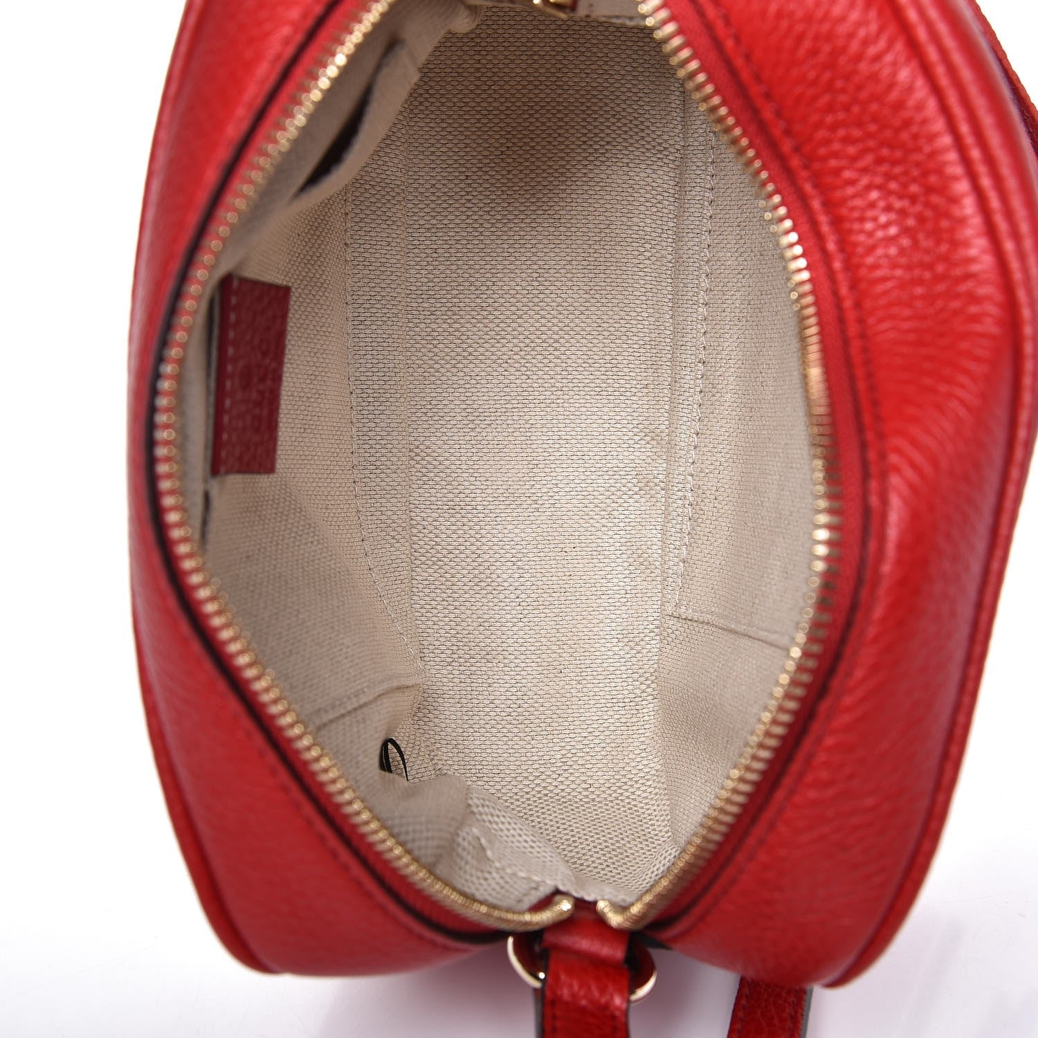 Gucci Pebbled Calfskin Small Soho Disco Bag Vibrant Red 5 of 7
