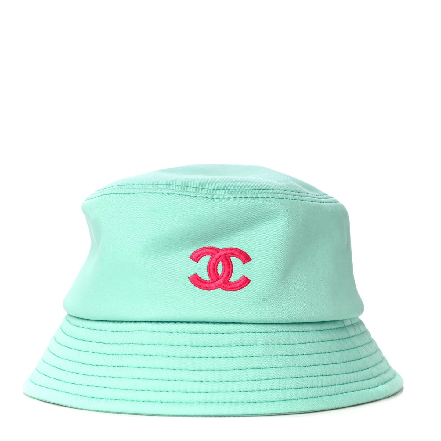 Cotton CC Cloche Bucket Hat L Turquoise Fuchsia