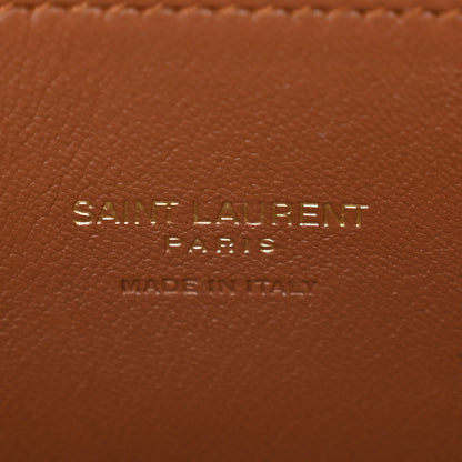 Saint Laurent Linen Calfskin Monogram Small Solferino Satchel Greggio Brick 6 of 10