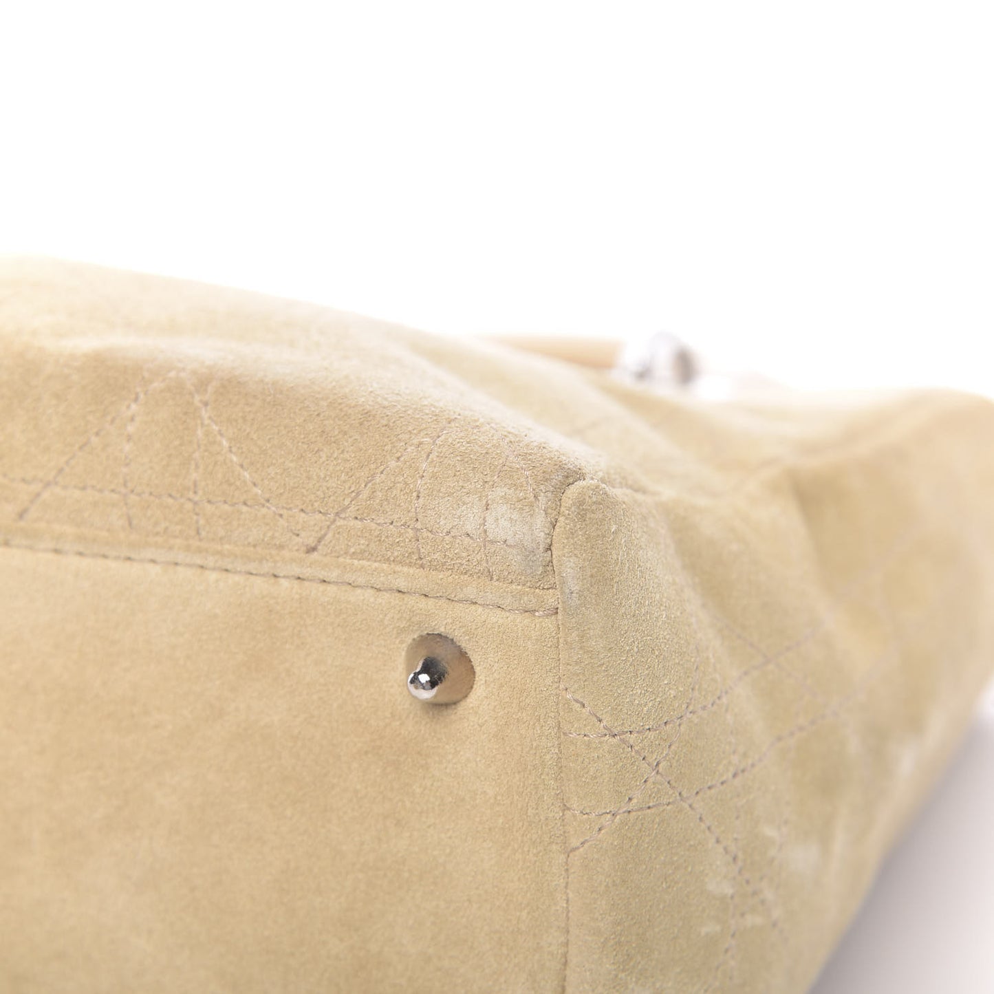 Suede Cannage Medium Lady Dior Beige
