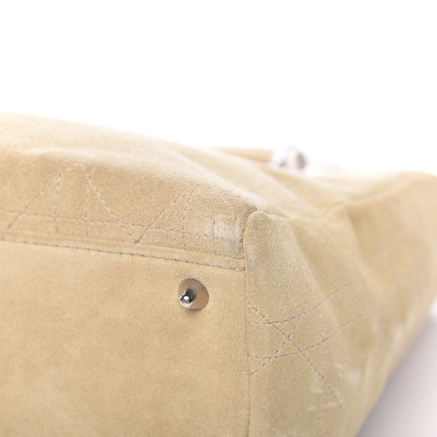 Christian Dior Suede Cannage Medium Lady Dior Beige 13 of 16
