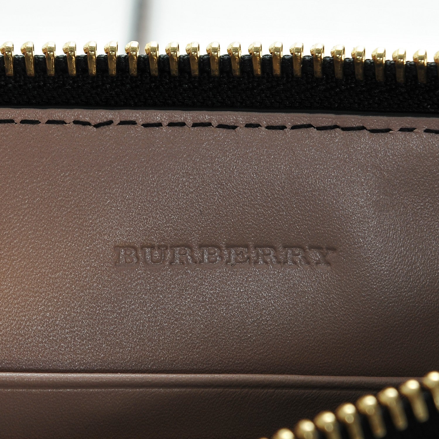 Burberry Signature Grain Calfskin Check Embossed Peyton Crossbody Clutch Bag Pale Orchid 6 of 7