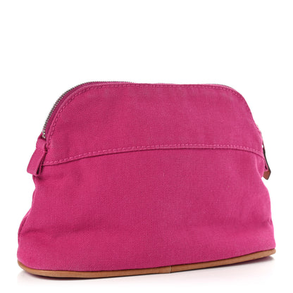 Hermes Cotton Canvas Mini Bolide Travel Cosmetic Pouch Hibiscus 3 of 10