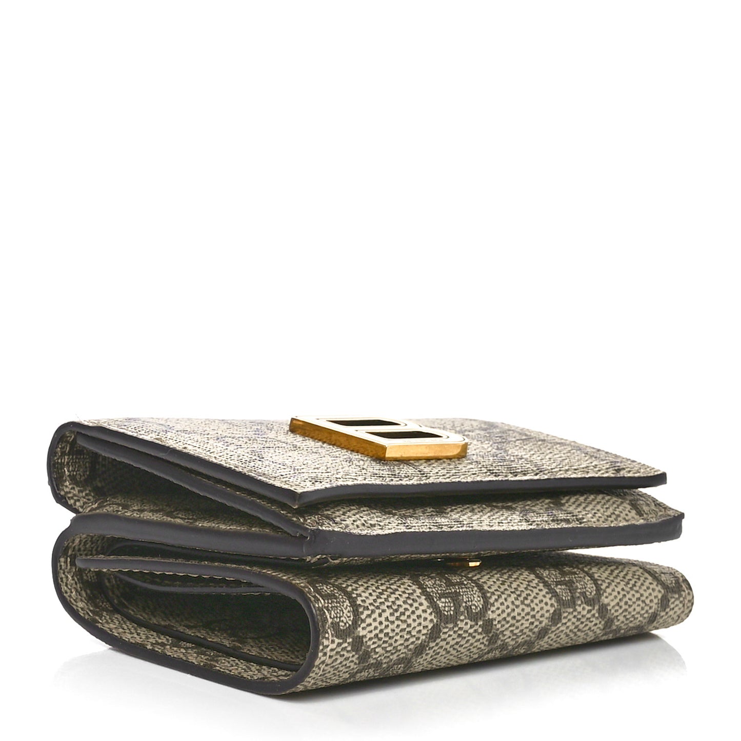 X BALENCIAGA GG Supreme Monogram Card Case Wallet Beige Ebony