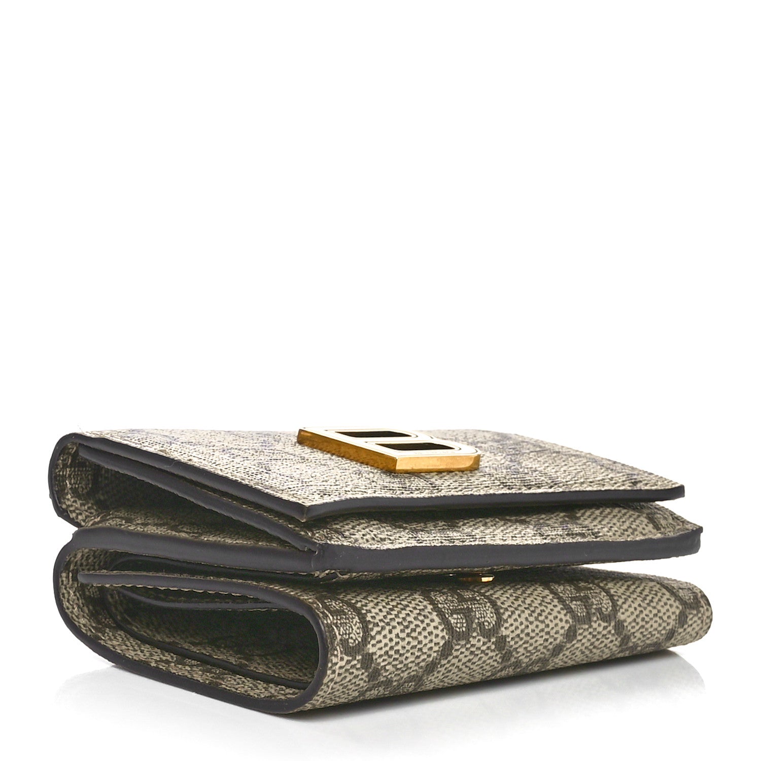 Gucci X BALENCIAGA GG Supreme Monogram Card Case Wallet Beige Ebony 4 of 7