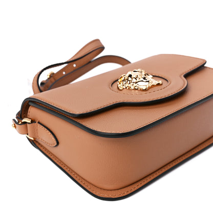 Versace Grained Calfskin La Medusa Flap Shoulder Bag Brown 11 of 12