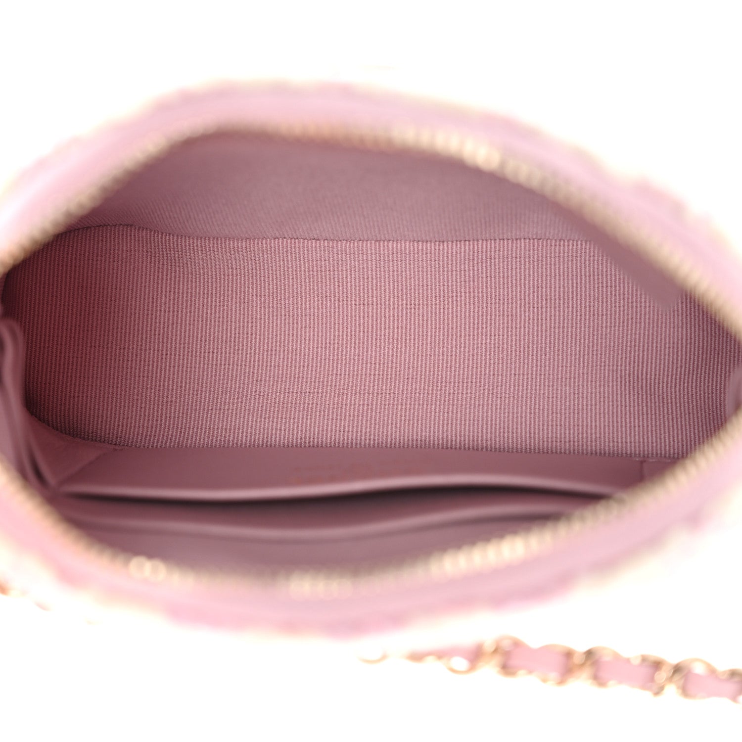 Chanel Tweed Quilted Mini Clutch With Chain Pink 5 of 11