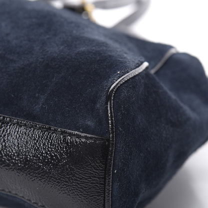 Gucci Suede Patent Ophidia Large Re(Belle) Top Handle Bag Blue Black 10 of 16