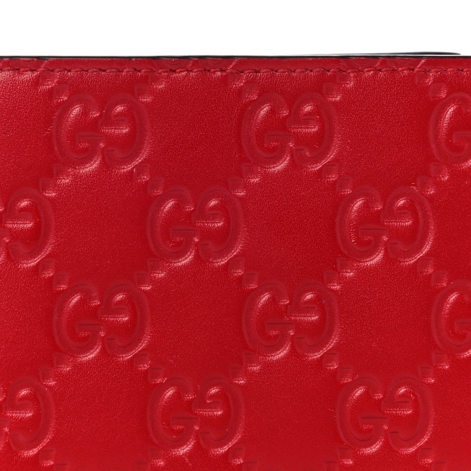 Gucci Guccissima Bi-Fold Wallet Red 7 of 10