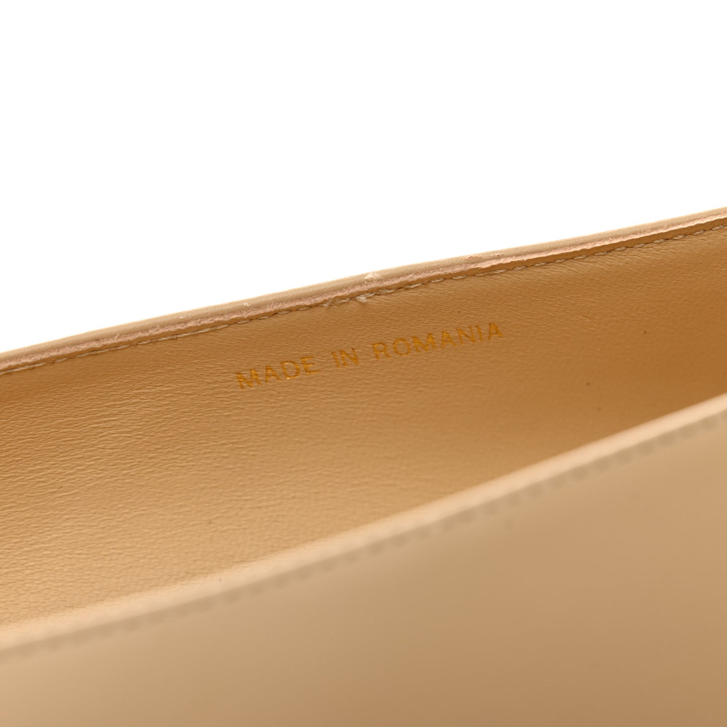 Lambskin Cap Toe CC Uniform Ballerina Flats 36 Beige Black