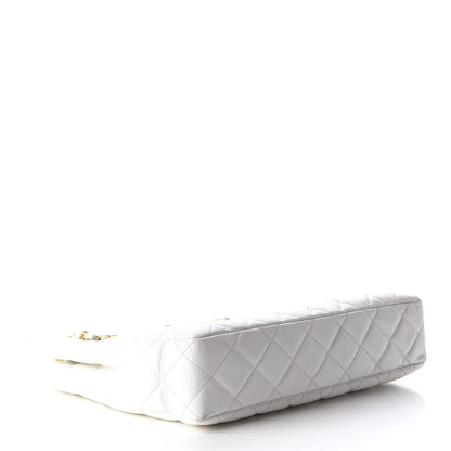 Chanel Caviar Quilted Shopper Tote White 4 of 10