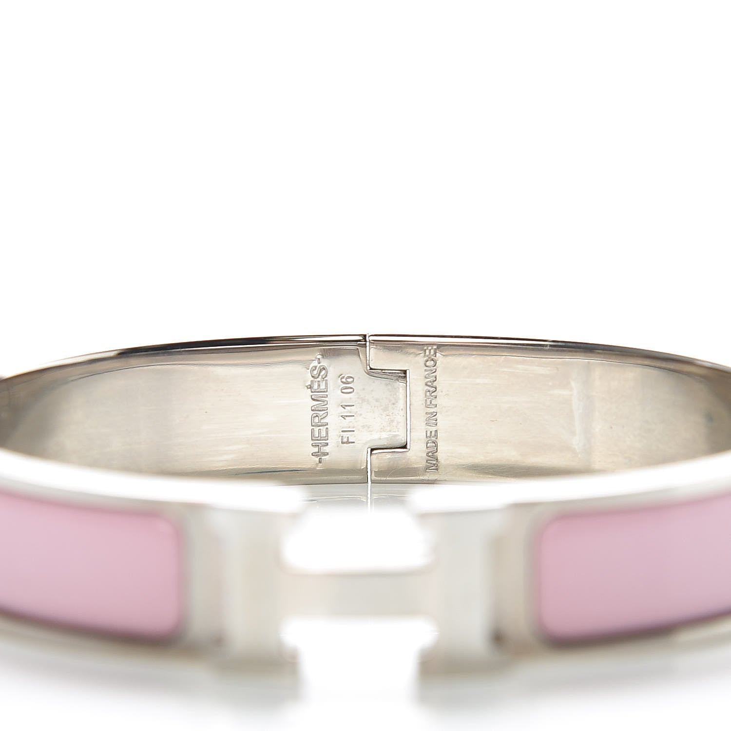 Hermes Narrow Enamel Clic Clac H Bracelet GM Rose Nacarat 4 of 6