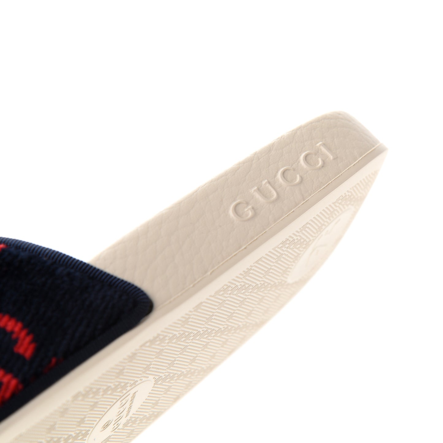 Terry Cloth GG Monogram Slide Sandals 37 Blue Red