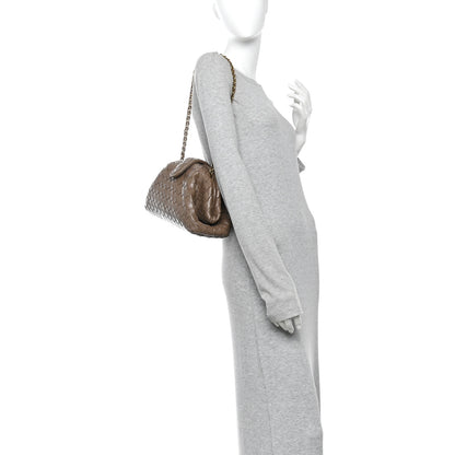 Bottega Veneta Nappa Intrecciato Teen The Lauren 1980 Clutch With Chain Pinecone 2 of 9