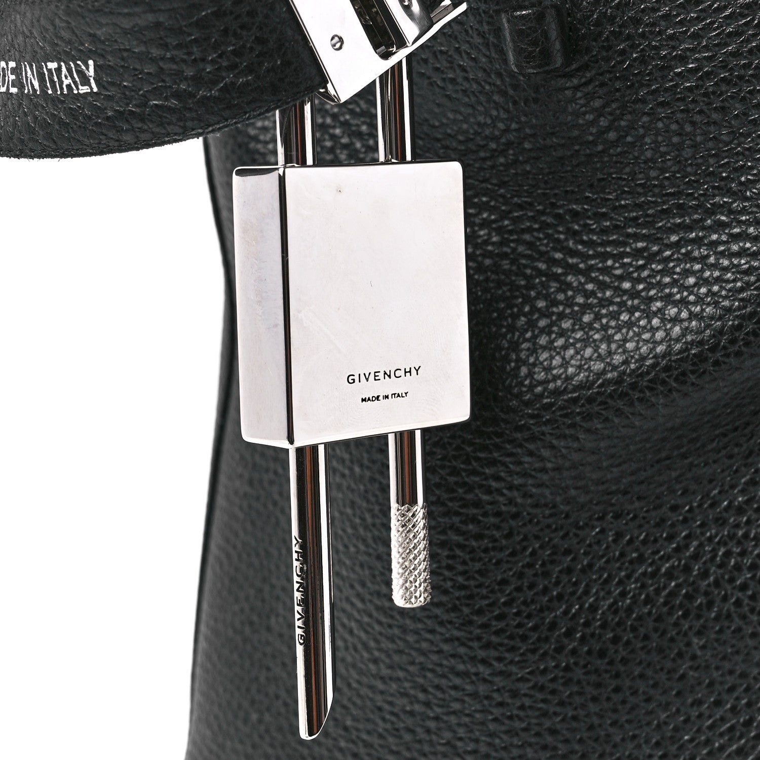 Givenchy Grained Calfskin Shark Lock Biker Ankle Boots 38 Black 8 of 10