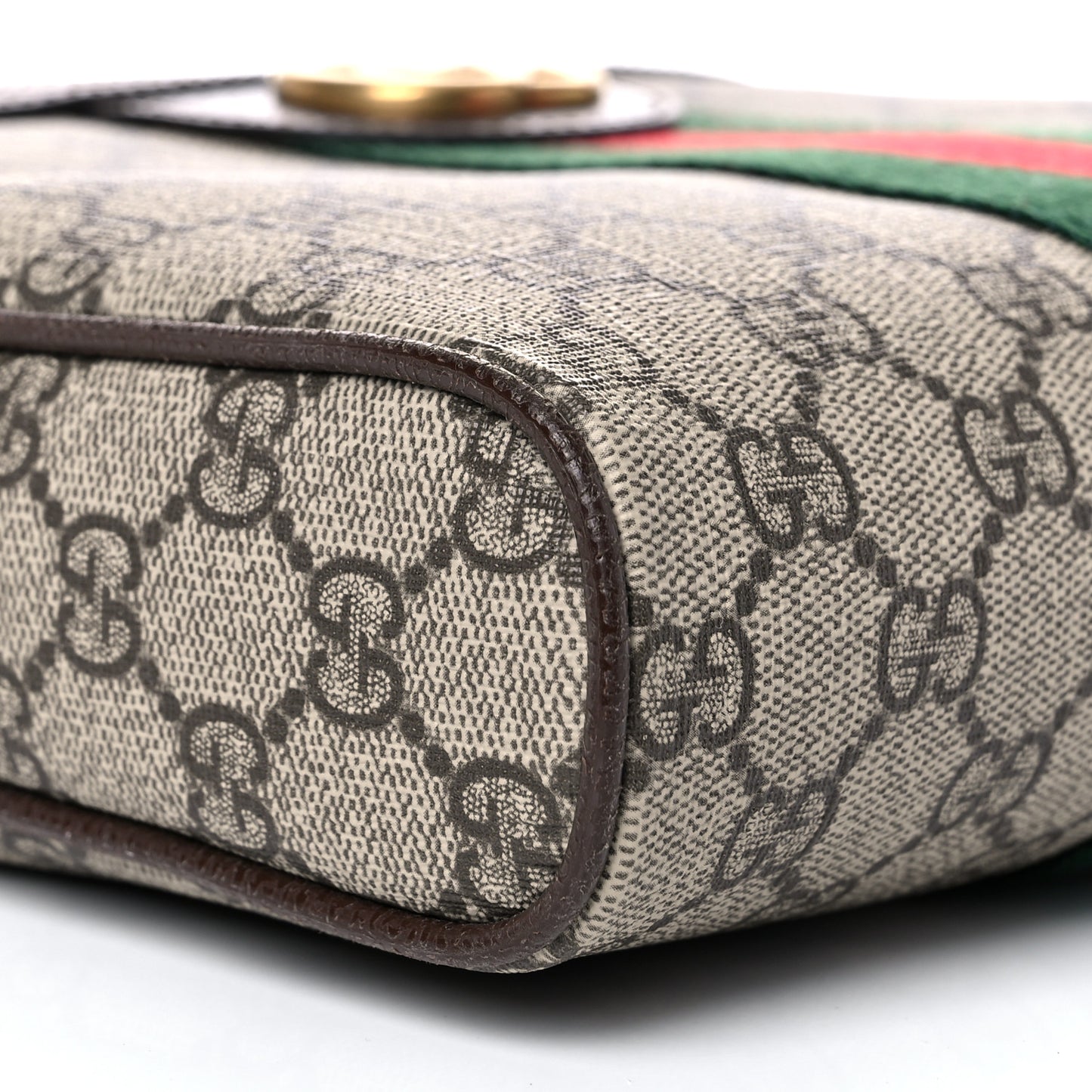 GG Supreme Monogram Web Small Ophidia Messenger Bag Brown