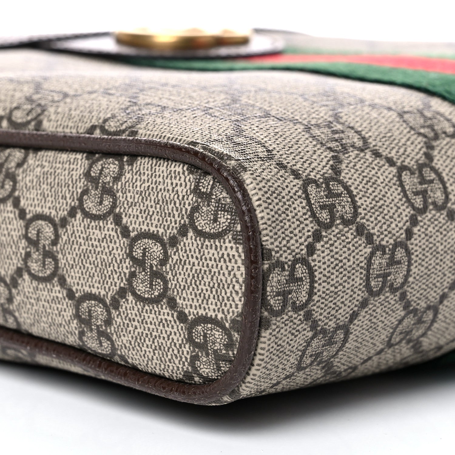Gucci GG Supreme Monogram Web Small Ophidia Messenger Bag Brown 8 of 10