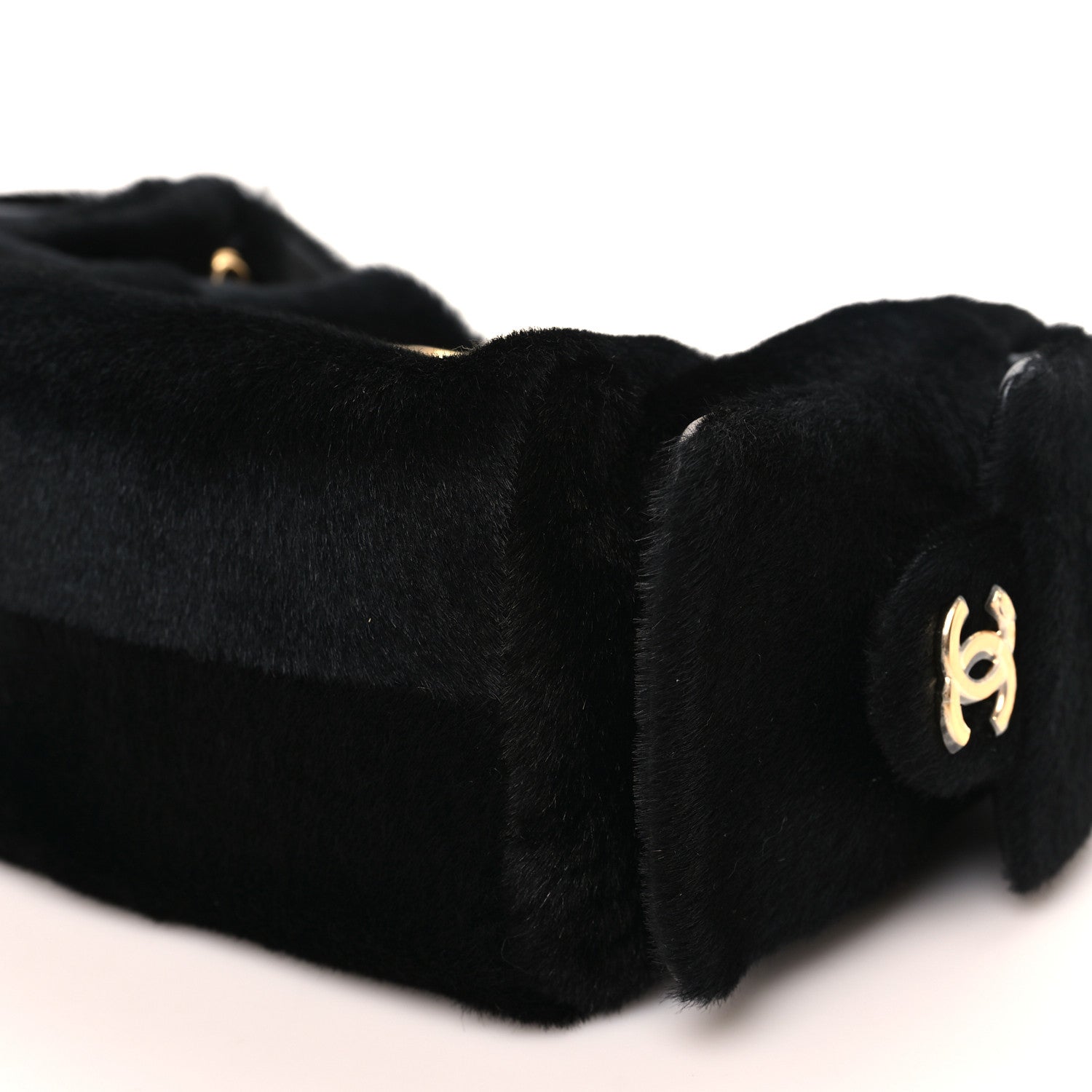 Chanel Pony Hair Mini Chanel 25 Handbag Black 8 of 10