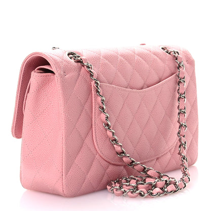 Chanel Caviar Quilted Medium Double Flap Pink 3 of 11