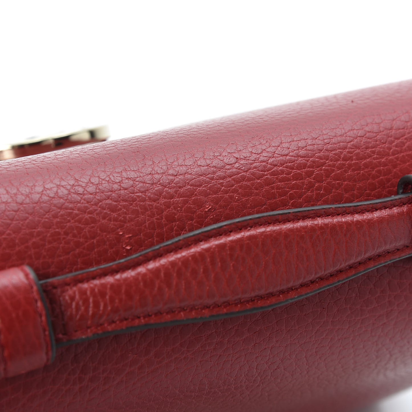 Dollar Calfskin Interlocking G Top Handle Shoulder Bag Red