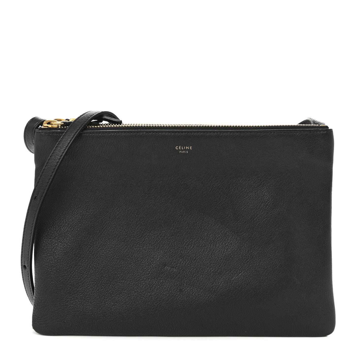 Lambskin Large Trio Crossbody Bag Black