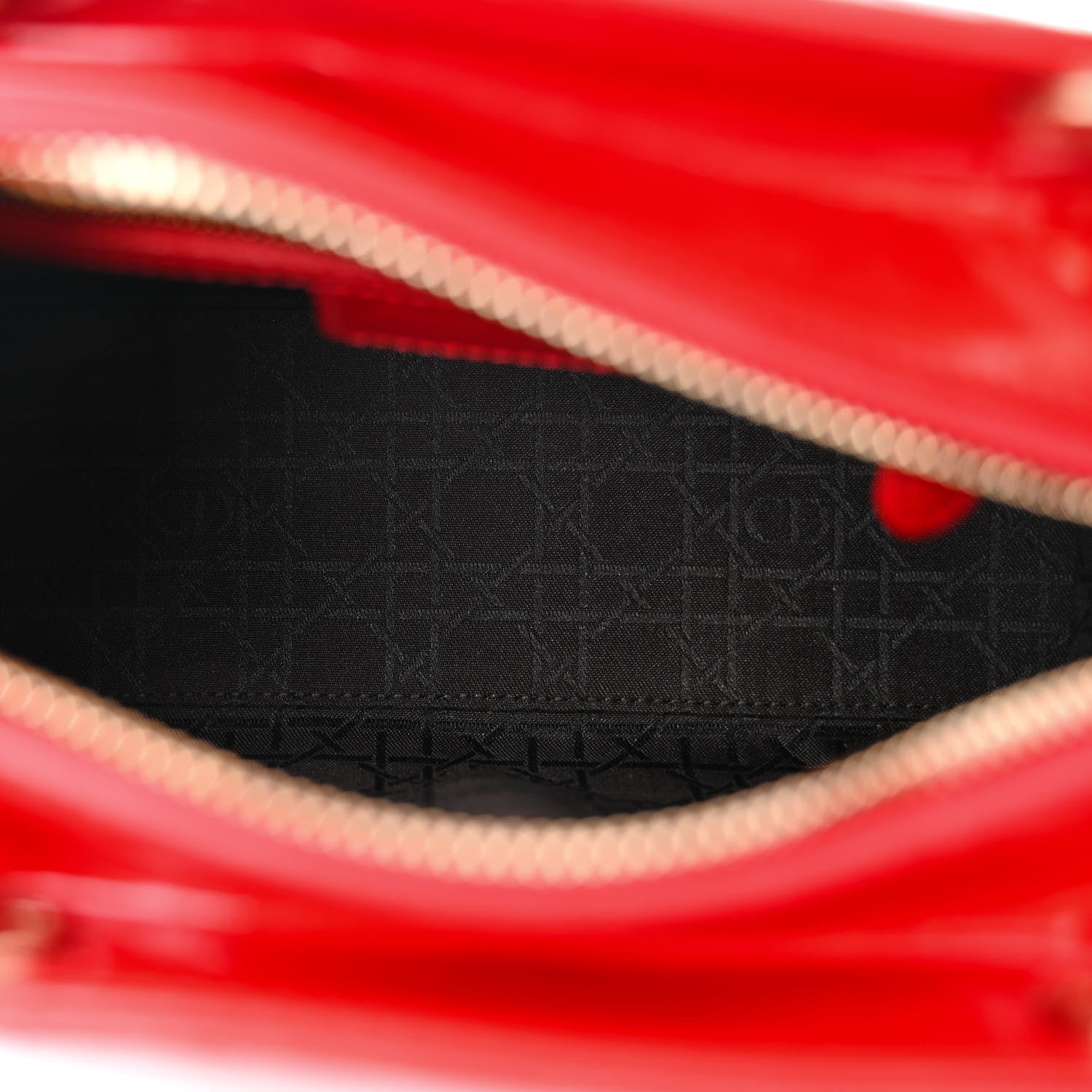 Christian Dior Patent Cannage Medium Lady Dior Red 5 of 10