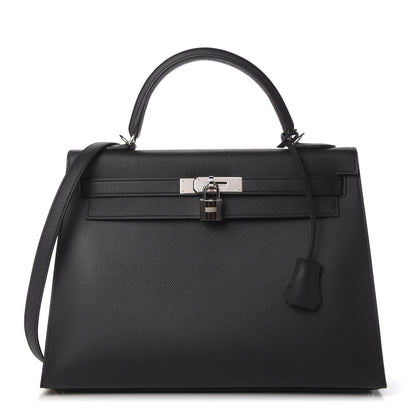 Hermes Epsom Kelly Sellier 32 Black 1 of 11