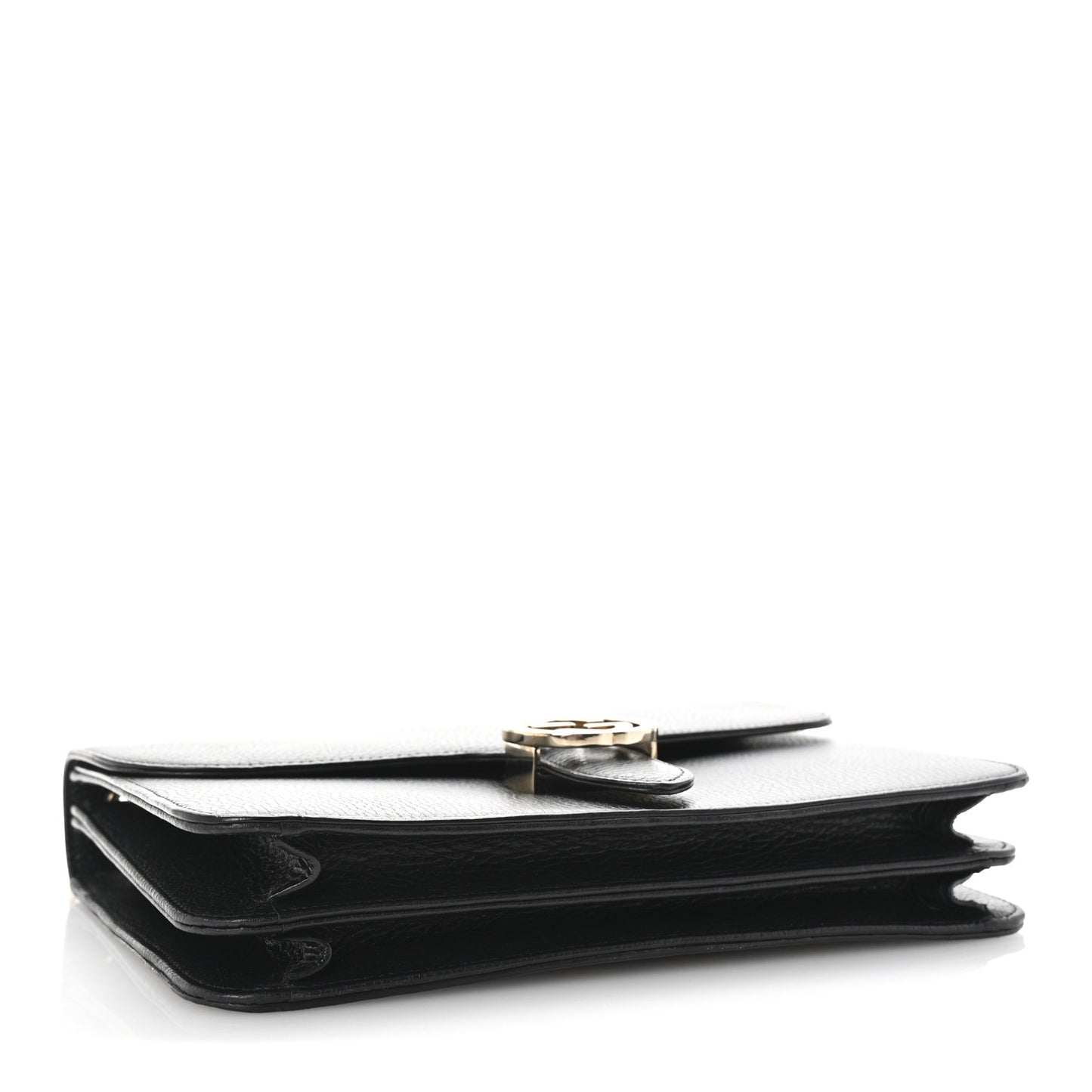 Dollar Calfskin Interlocking G Shoulder Bag Black