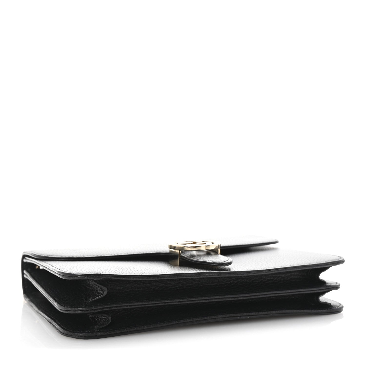 Gucci Dollar Calfskin Interlocking G Shoulder Bag Black 4 of 10