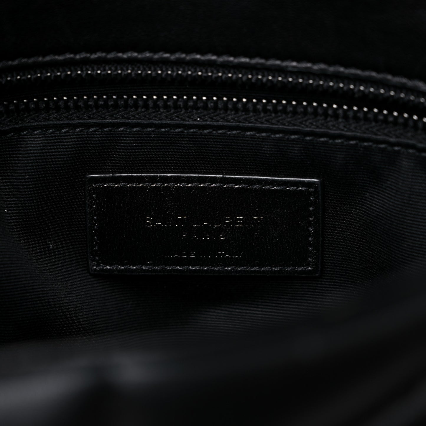 Lambskin Quilted Toy Loulou Puffer Monogram Chain Satchel Black