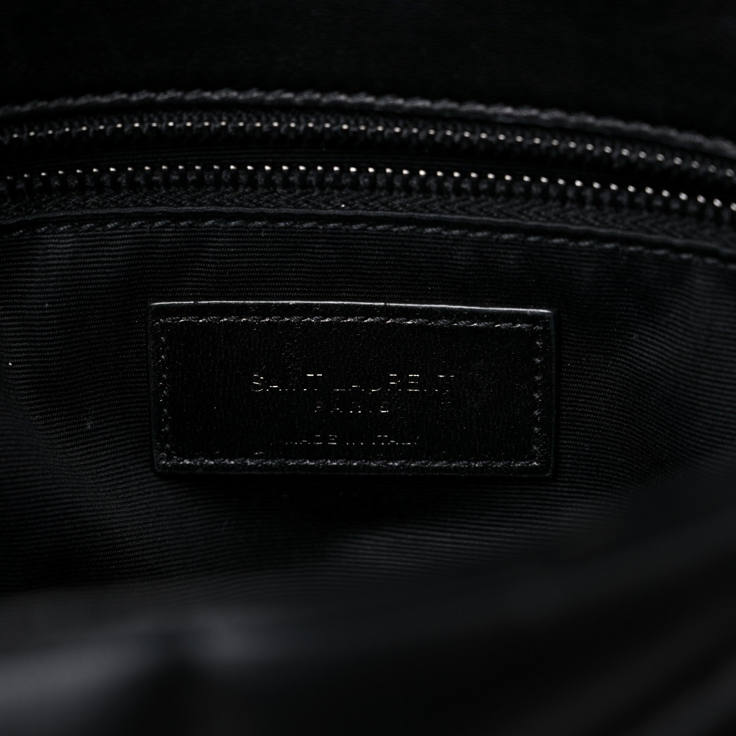 Saint Laurent Lambskin Quilted Toy Loulou Puffer Monogram Chain Satchel Black 7 of 14