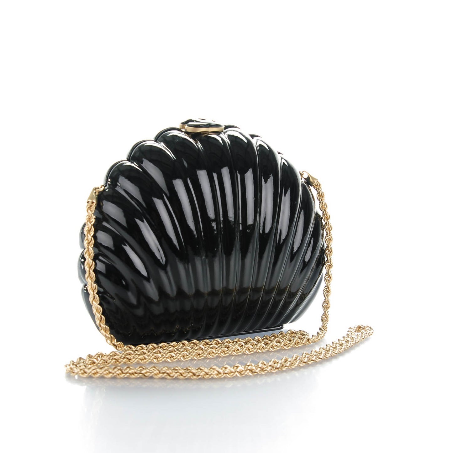 Vinyl Saint Tropez Evening Clutch Black