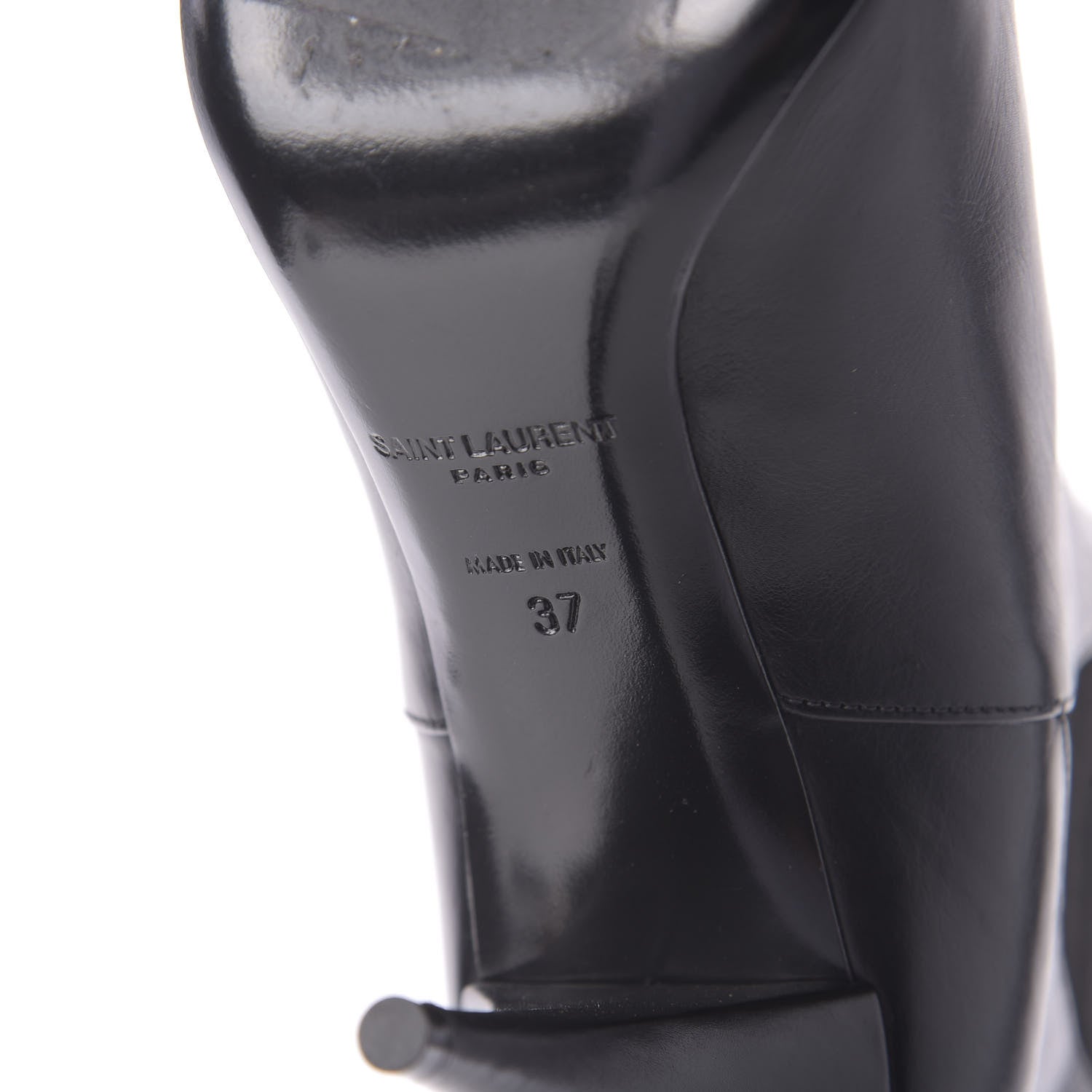 Saint Laurent Calfskin Kiki Chelsea Booties 37 Black 9 of 10