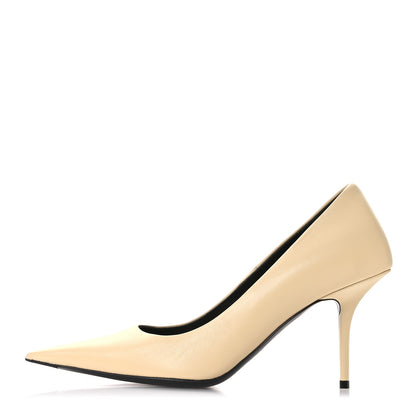 Balenciaga Nappa Square Knife 80mm Pumps 38 Beige Argile 1 of 9