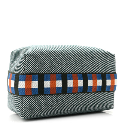 Hermes Canvas Small Bride-A-Brac H Natte Pouch Bleu 4 of 8